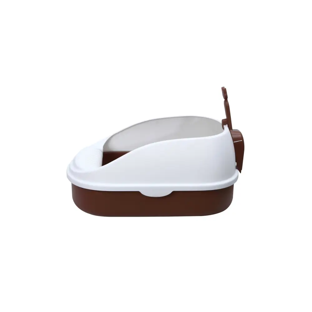 YES4PETS Medium Portable Cat Toilet Litter Box Tray with Scoop Brown - Pet Care > Cat Supplies > Cat Litter