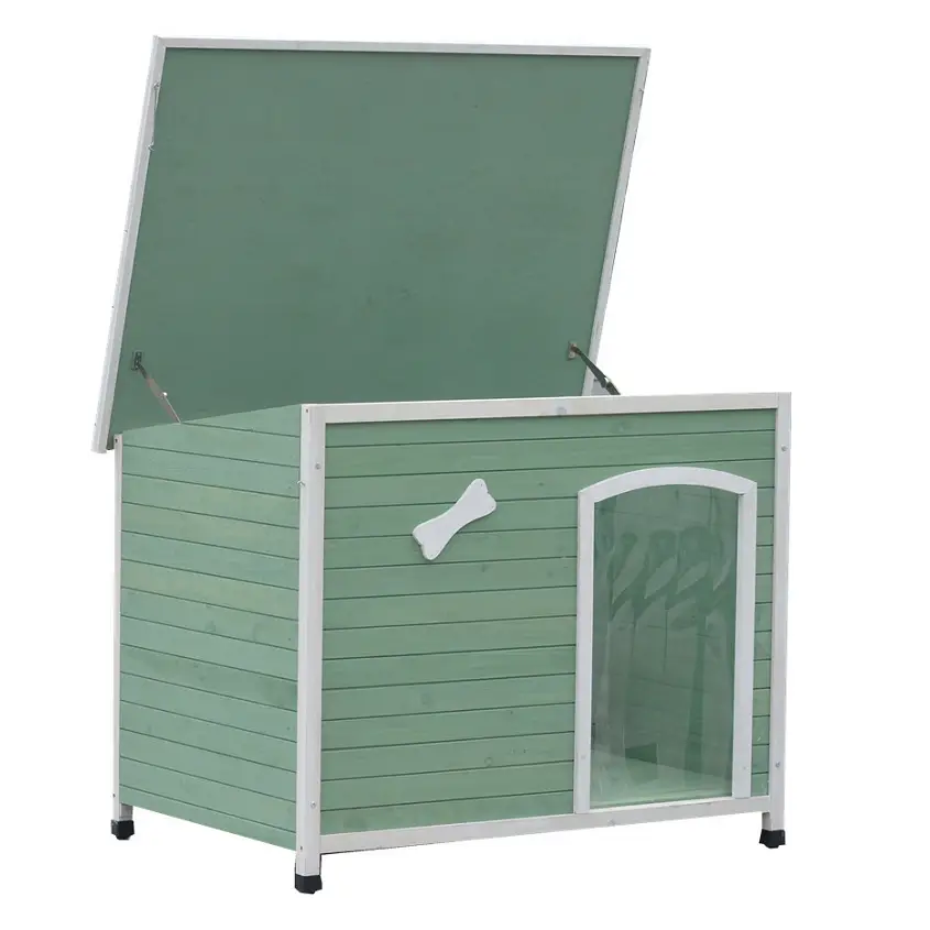YES4PETS Medium Timber Pet Dog Kennel House Puppy Wooden Timber Cabin With Stripe - Pet Care > Dog Supplies > Dog