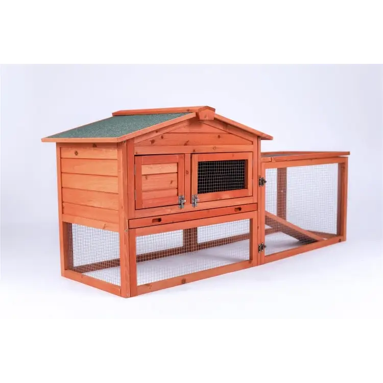 YES4PETS Rabbit Hutch Metal Run Wooden Cage Guinea Pig Cage House - Pet Care > Coops & Hutches > Small Animal Habitats