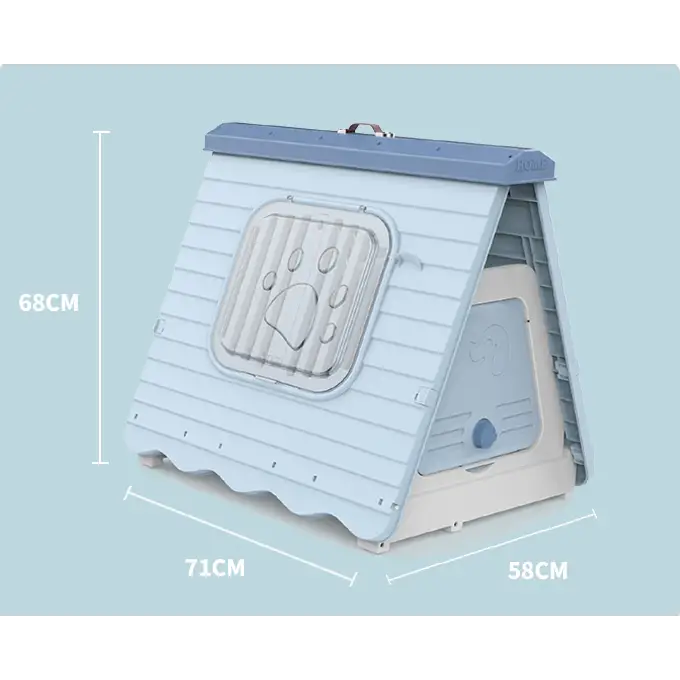 YES4PETS Small Foldable Plastic Pet Dog Puppy House Kennel Blue - Pet Care > Dog Supplies > Dog Playpens & Gates