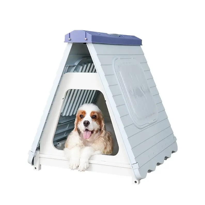 YES4PETS Small Foldable Plastic Pet Dog Puppy House Kennel Blue - Pet Care > Dog Supplies > Dog Playpens & Gates