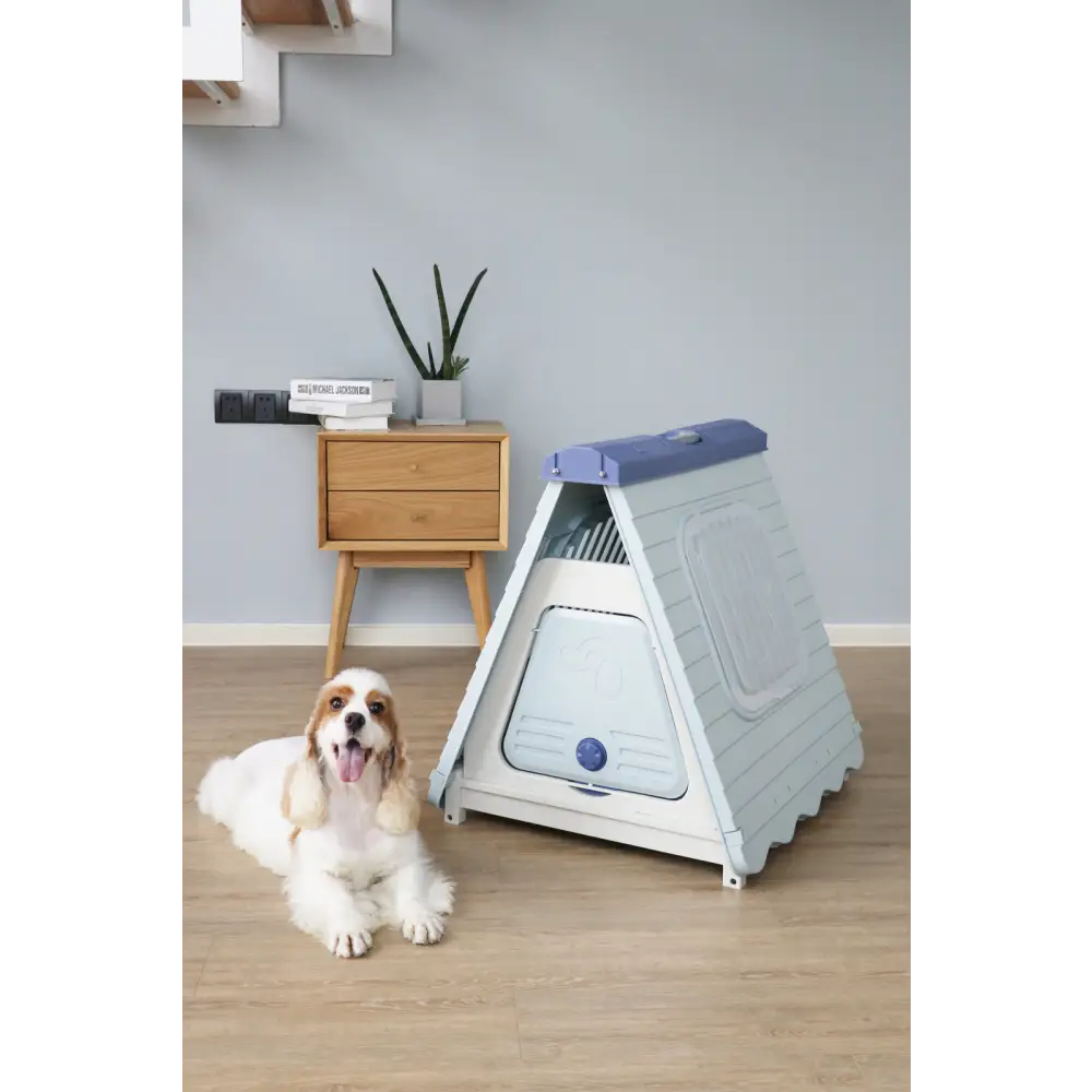 YES4PETS Small Foldable Plastic Pet Dog Puppy House Kennel Blue - Pet Care > Dog Supplies > Dog Playpens & Gates