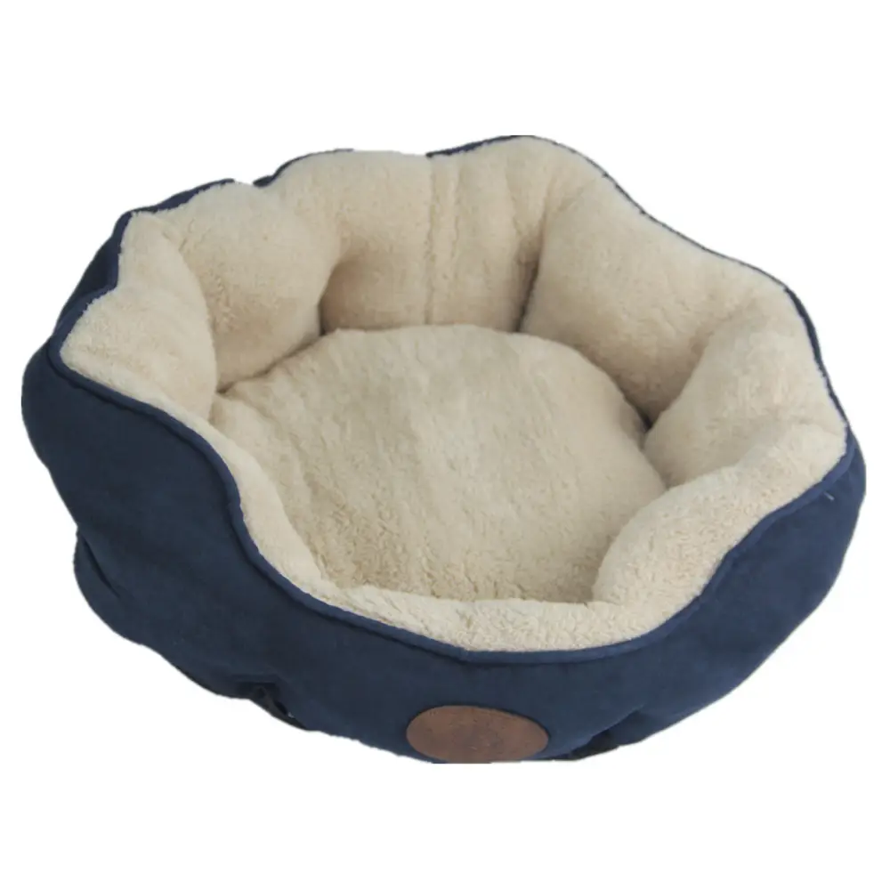 YES4PETS Washable Blue / Grey Fleece Soft Pet Dog Cat Bed-Medium - Pet Care > Dog Supplies > Dog Beds