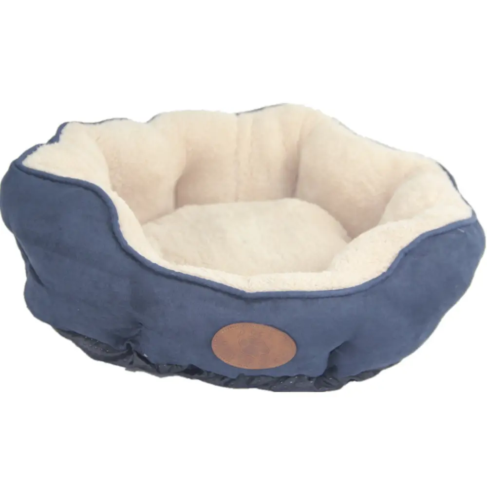 YES4PETS Washable Blue / Grey Fleece Soft Pet Dog Cat Bed-Medium - Pet Care > Dog Supplies > Dog Beds