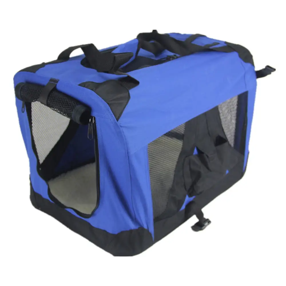 YES4PETS XL Portable Foldable Pet Dog Puppy Cat Soft Crate Cage-Blue - Pet Care > Dog Supplies > Dog Carriers & Crates