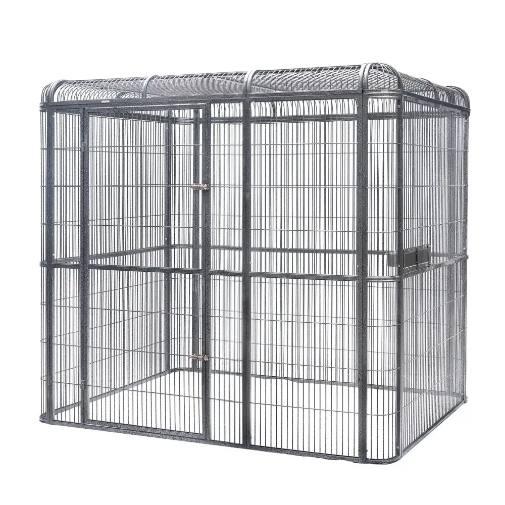 YES4PETS XXXXL Walk-in Bird Cat Dog Chicken Rabbit Cage Pet Parrot Aviary Perch 219x158x203cm With Green Cover - Pet