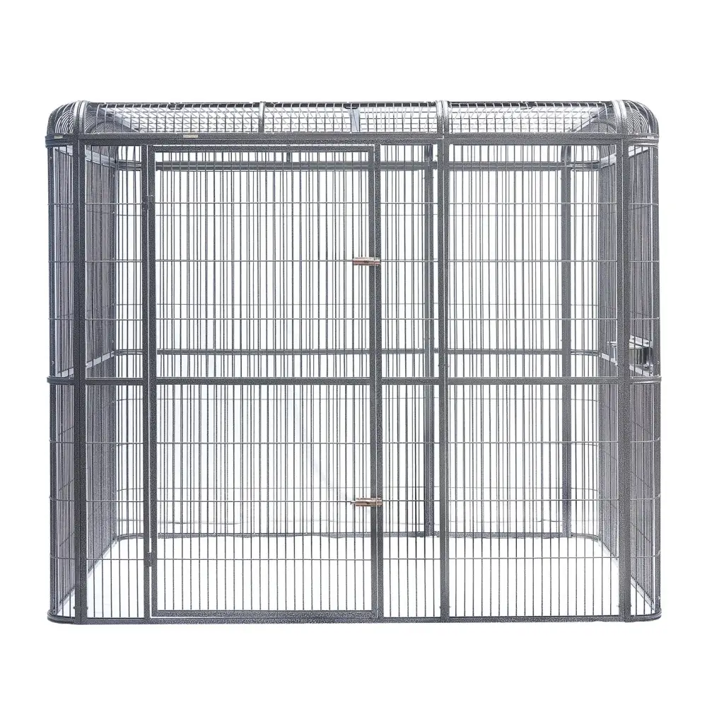 YES4PETS XXXXL Walk-in Bird Cat Dog Chicken Rabbit Cage Pet Parrot Aviary Perch 219x158x203cm With Green Cover - Pet