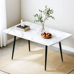 1.5M Artiss Dining Table Marble Effect - Furniture > Dining > Dining Tables