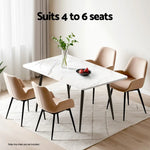 1.5M Artiss Dining Table Marble Effect - Furniture > Dining > Dining Tables