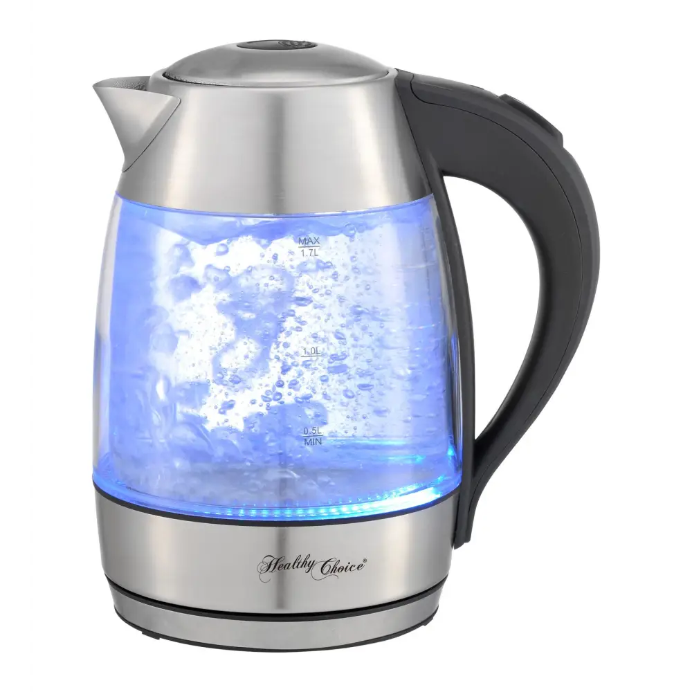 1.7 Litre Glass Kettle with 360 degrees Rotational Base - Appliances > Kitchen Appliances