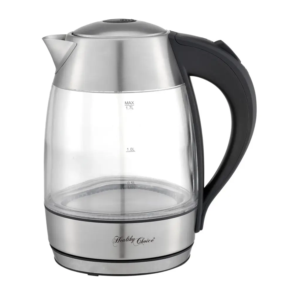 1.7 Litre Glass Kettle with 360 degrees Rotational Base - Appliances > Kitchen Appliances