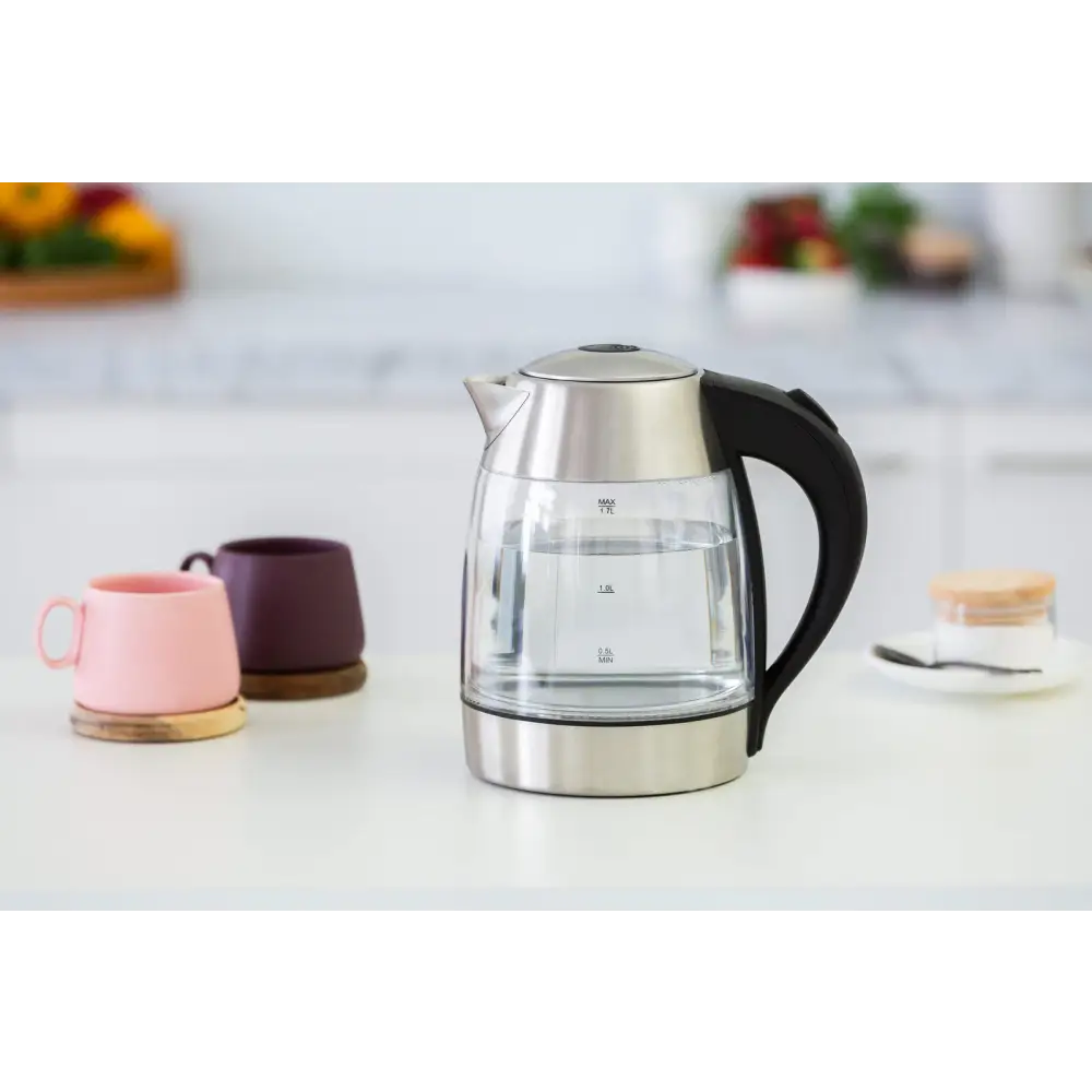 1.7 Litre Glass Kettle with 360 degrees Rotational Base - Appliances > Kitchen Appliances
