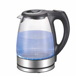 1.7L Electric Glass Kettle LED Blue Light 360 Automatic Cordless Water Boiling Jug - Appliances > Kitchen Appliances