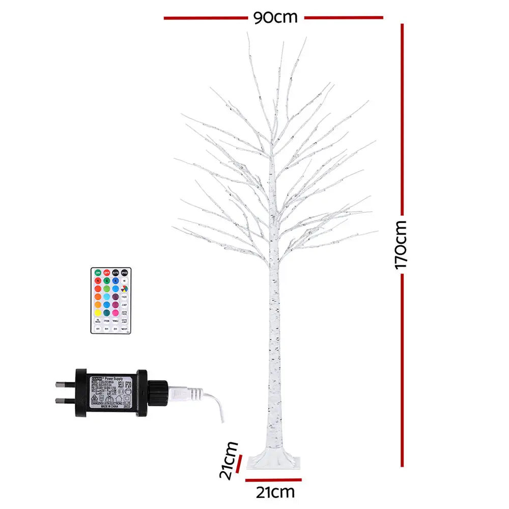1.7M Christmas Tree 120 RGB LED Lights Jingle Jollys - Occasions > Christmas > Christmas Trees