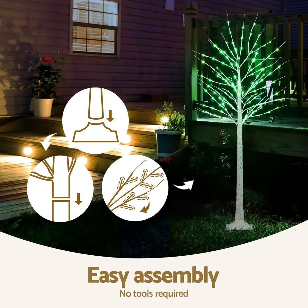1.7M Christmas Tree 120 RGB LED Lights Jingle Jollys - Occasions > Christmas > Christmas Trees