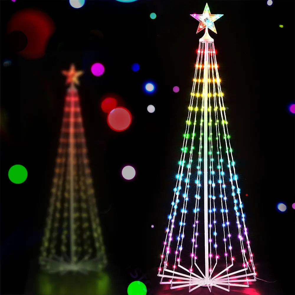 1.8M Christmas Tree 265 LED RGB Fairy Lights Jingle Jollys - Occasions > Christmas > Christmas Trees