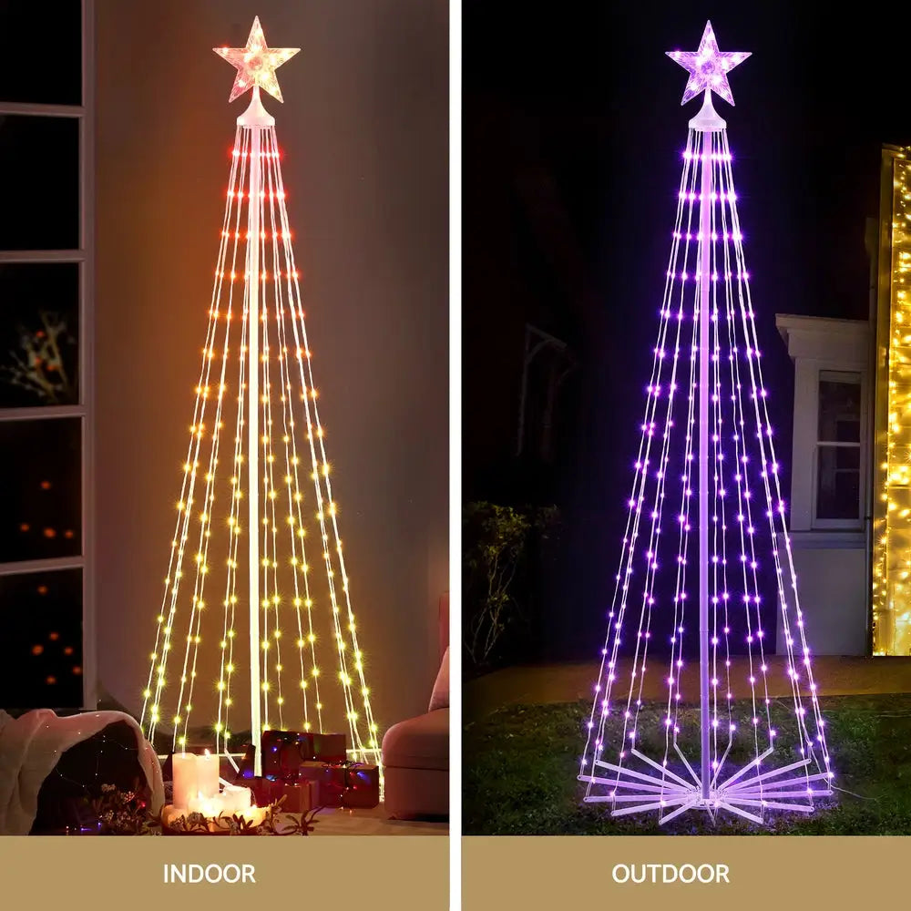 1.8M Christmas Tree 265 LED RGB Fairy Lights Jingle Jollys - Occasions > Christmas > Christmas Trees