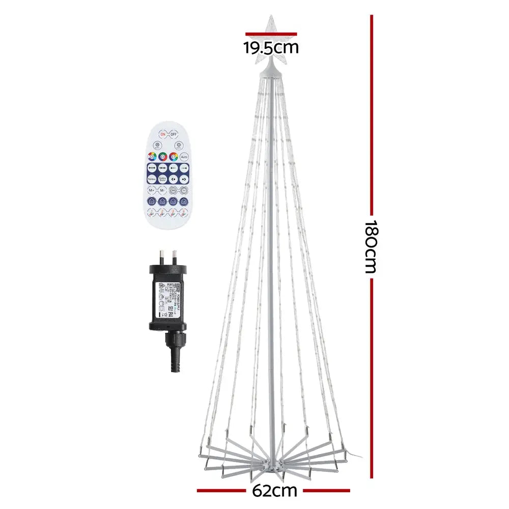 1.8M Christmas Tree 265 LED RGB Fairy Lights Jingle Jollys - Occasions > Christmas > Christmas Trees