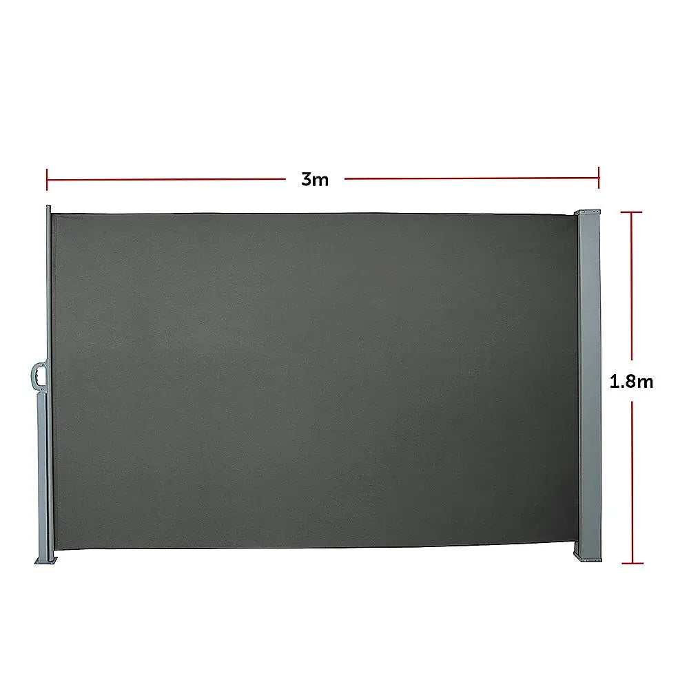 1.8X3M Retractable Side Awning Shade - Home & Garden > Shading
