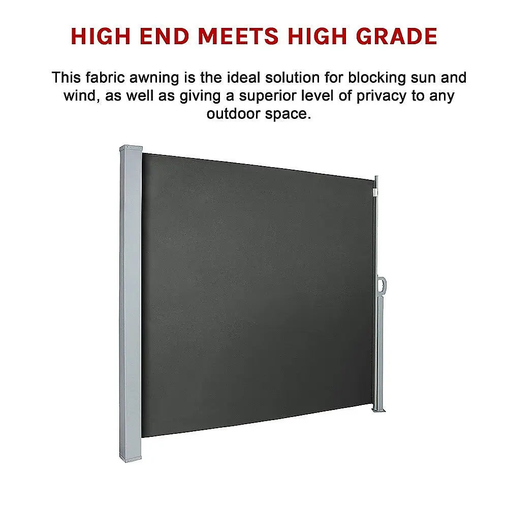 1.8X3M Retractable Side Awning Shade - Home & Garden > Shading