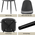 1 Artiss Dining Table and 4 Chairs Set Marble Grey - Furniture > Dining > Dining Set