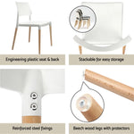 1 Artiss Dining Table and 4 Chairs Set White Wood - Furniture > Dining > Dining Set