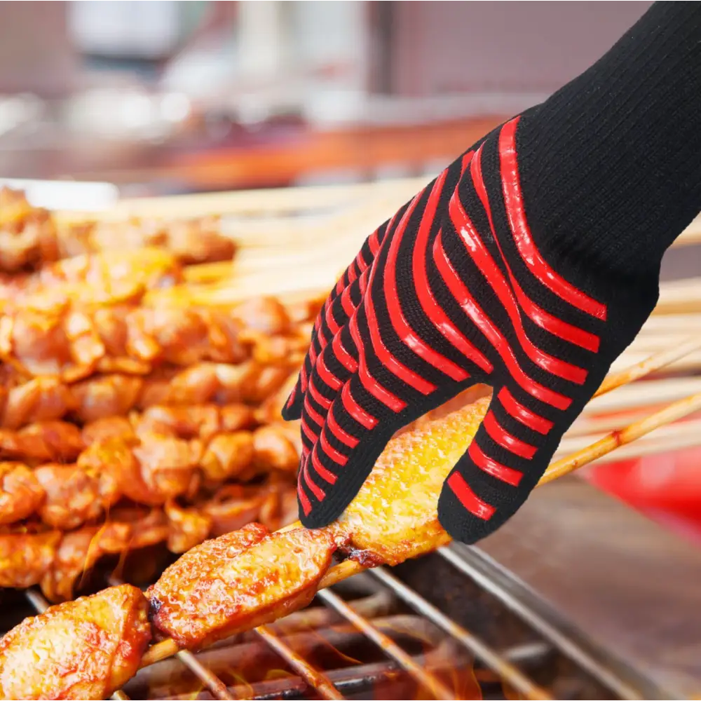 1 Pair Heat Proof Glove red - Home & Garden > BBQ