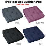 1 Pc Floor Box Cushion Pad 40 x 40 + 8 cm Grey - Home & Garden > Bedding