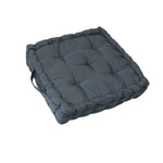 1 Pc Floor Box Cushion Pad 40 x 40 + 8 cm Grey - Home & Garden > Bedding