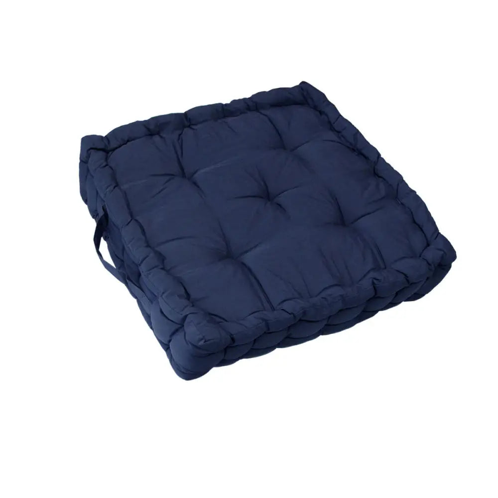 1 Pc Floor Box Cushion Pad 40 x 40 + 8 cm Navy - Home & Garden > Bedding