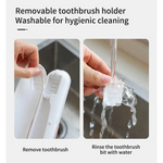 1 Piece Cyan Portable UV-C Toothbrush Sterilizer - Rechargeable Travel Case with UV-C Disinfection Compact
