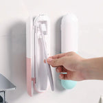 1 Piece Pink Portable UV-C Toothbrush Sterilizer - Rechargeable Travel Case with UV-C Disinfection Compact