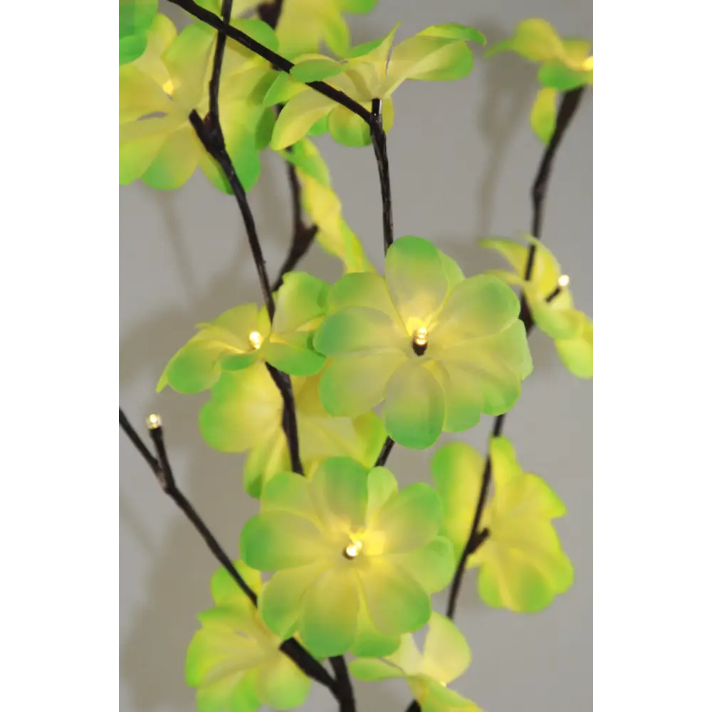 1 Set of 50cm H 20 LED Green Frangipani Tree Branch Stem Fairy Light Wedding Event Party Function Table Vase