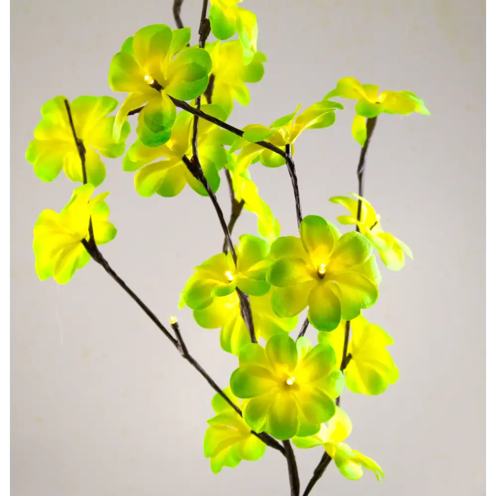 1 Set of 50cm H 20 LED Green Frangipani Tree Branch Stem Fairy Light Wedding Event Party Function Table Vase