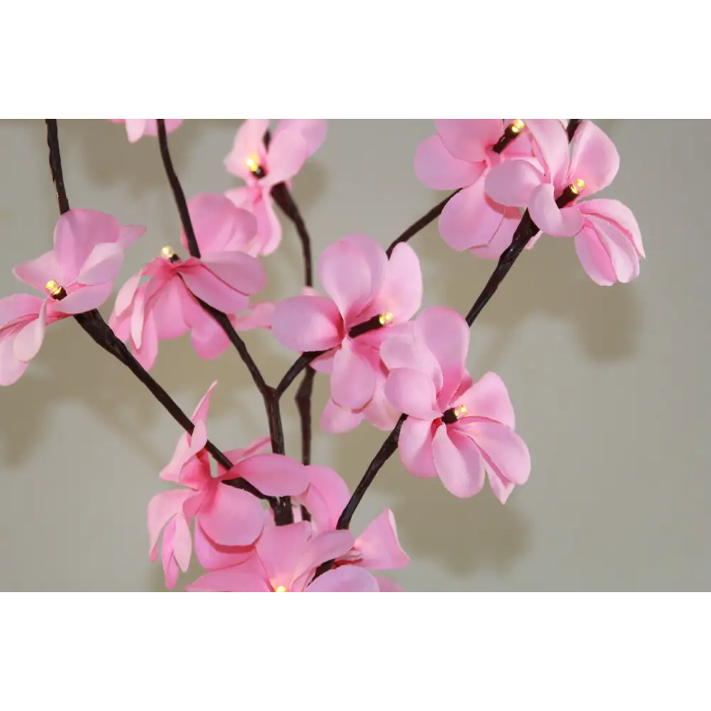 1 Set of 50cm H 20 LED Pink Frangipani Tree Branch Stem Fairy Light Wedding Event Party Function Table Vase Centrepiece