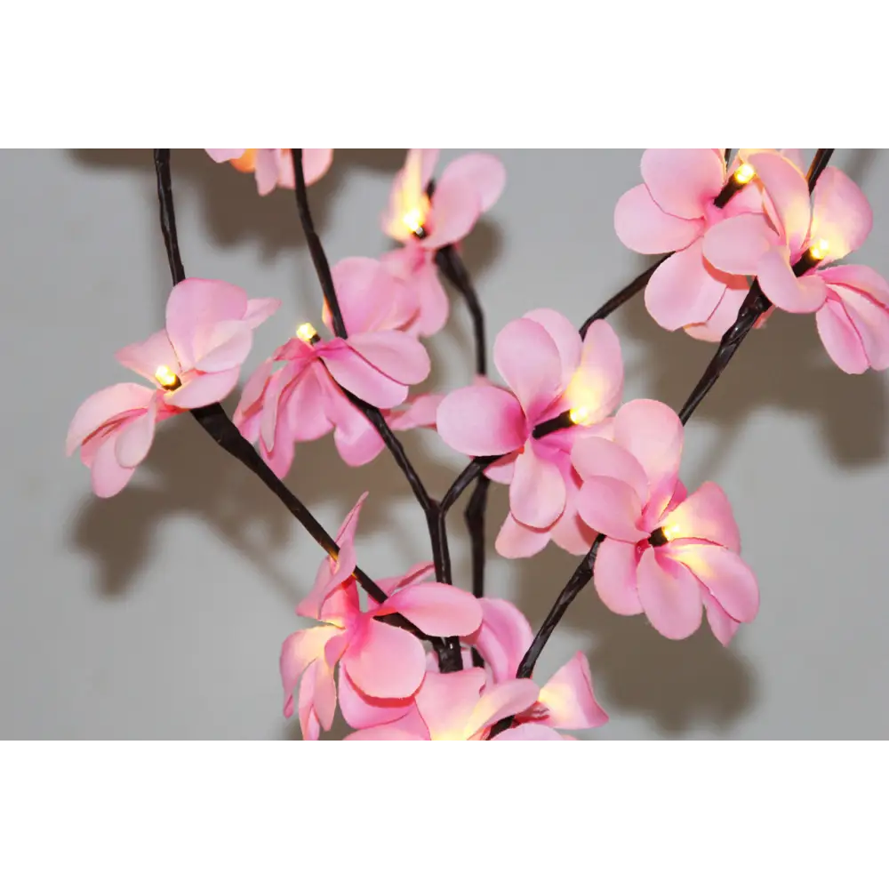 1 Set of 50cm H 20 LED Pink Frangipani Tree Branch Stem Fairy Light Wedding Event Party Function Table Vase Centrepiece