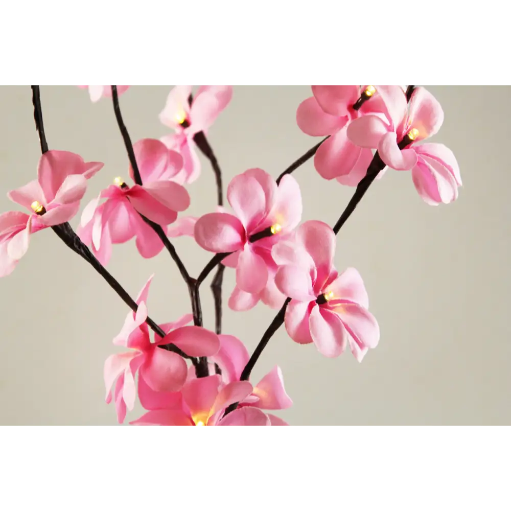 1 Set of 50cm H 20 LED Pink Frangipani Tree Branch Stem Fairy Light Wedding Event Party Function Table Vase Centrepiece