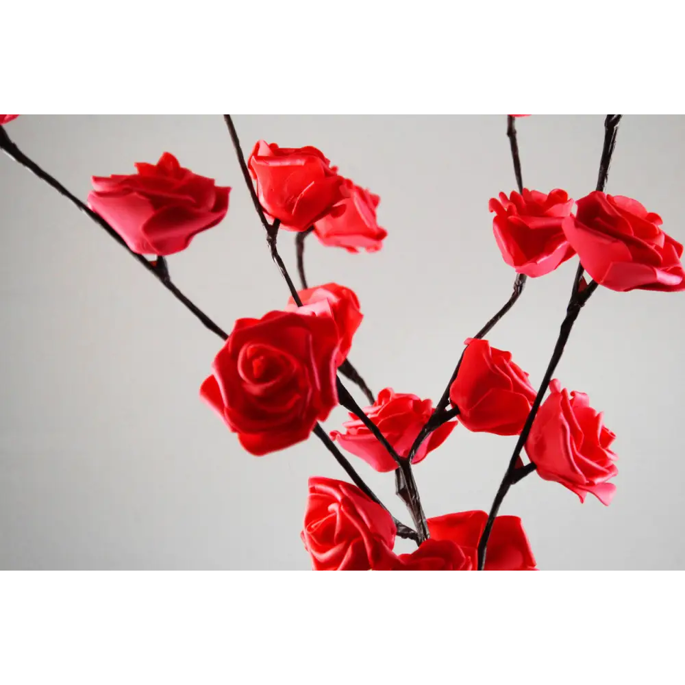 1 Set of 50cm H 20 LED Red Rose Tree Branch Stem Fairy Light Wedding Event Party Function Table Vase Centrepiece