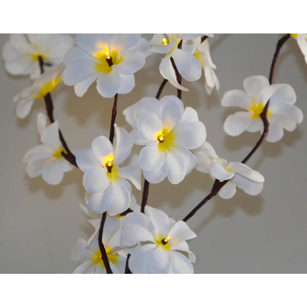 1 Set of 50cm H 20 LED White Frangipani Tree Branch Stem Fairy Light Wedding Event Party Function Table Vase