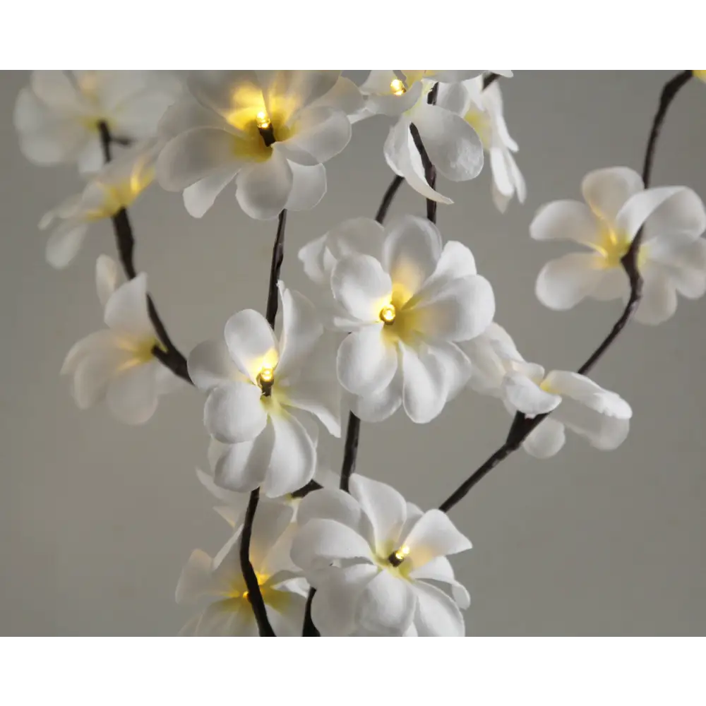 1 Set of 50cm H 20 LED White Frangipani Tree Branch Stem Fairy Light Wedding Event Party Function Table Vase