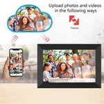 10.1-Inch Wooden Frame WiFi Digital Photo Frame - 32GB Storage IPS Touchscreen App Remote Sharing - Home & Garden >