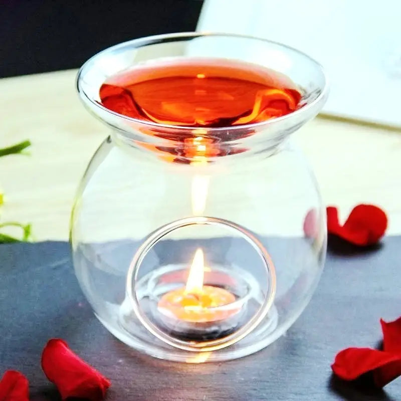 10 Bulk Buy Pack ofPerfume Scented Essential Oil Tealight Candle Burner Glass Lamp for Aromatherapy Spa Room Relax 14cm