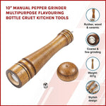 10’’ Manual Pepper Grinder Multipurpose Flavouring Bottle Cruet Kitchen Tools - Home & Garden > Kitchenware
