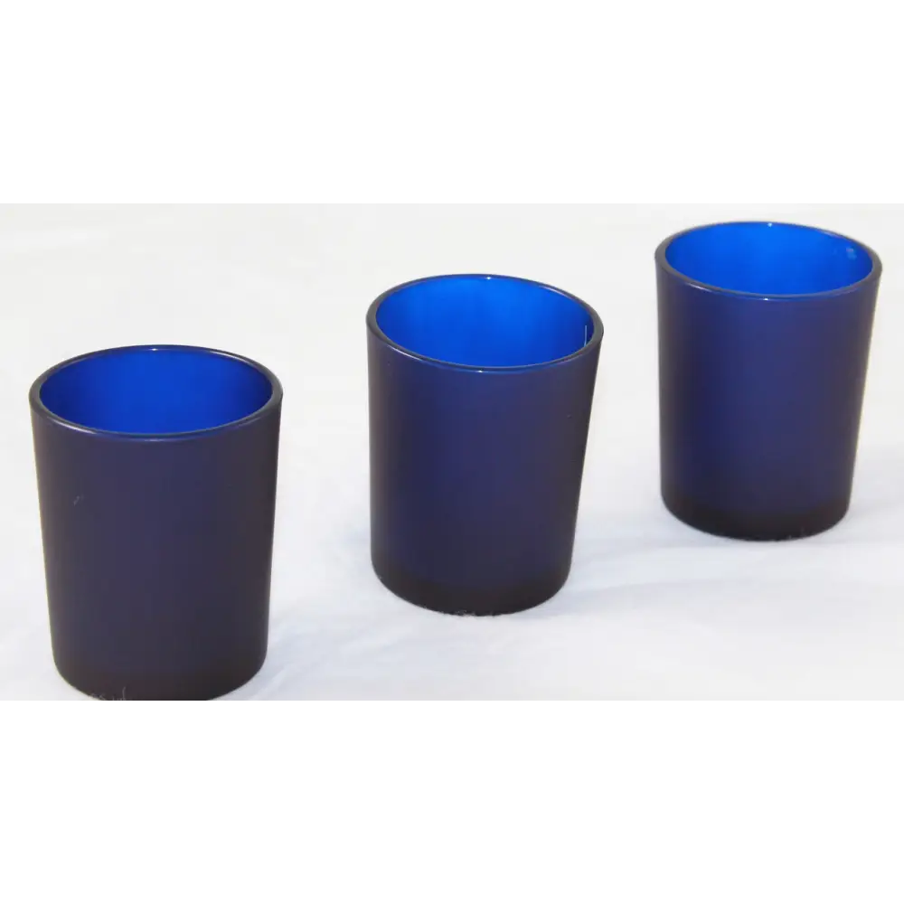 10 Pack Blue Frosted Glass Votive Tealight Candle Holders House Party Cenrepiece Xmas Wedding Decor Glass Candlestick