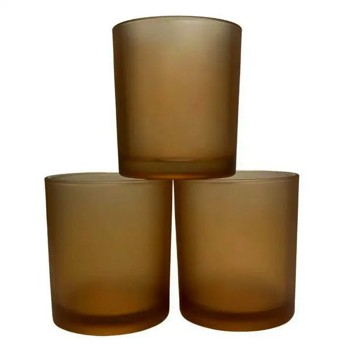 10 Pack Brown Frosted Glass Votive Tealight Candle Holders House Party Cenrepiece Xmas Wedding Decor Glass Candlestick