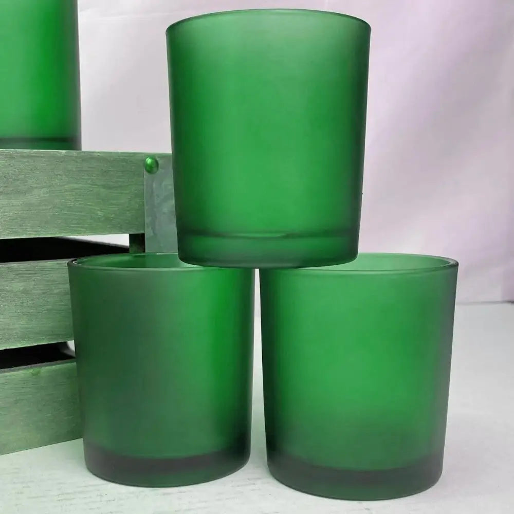 10 Pack Green Frosted Glass Votive Candle Holders Table Centreoieces Xmas Wedding Anniversary Event Recption Party