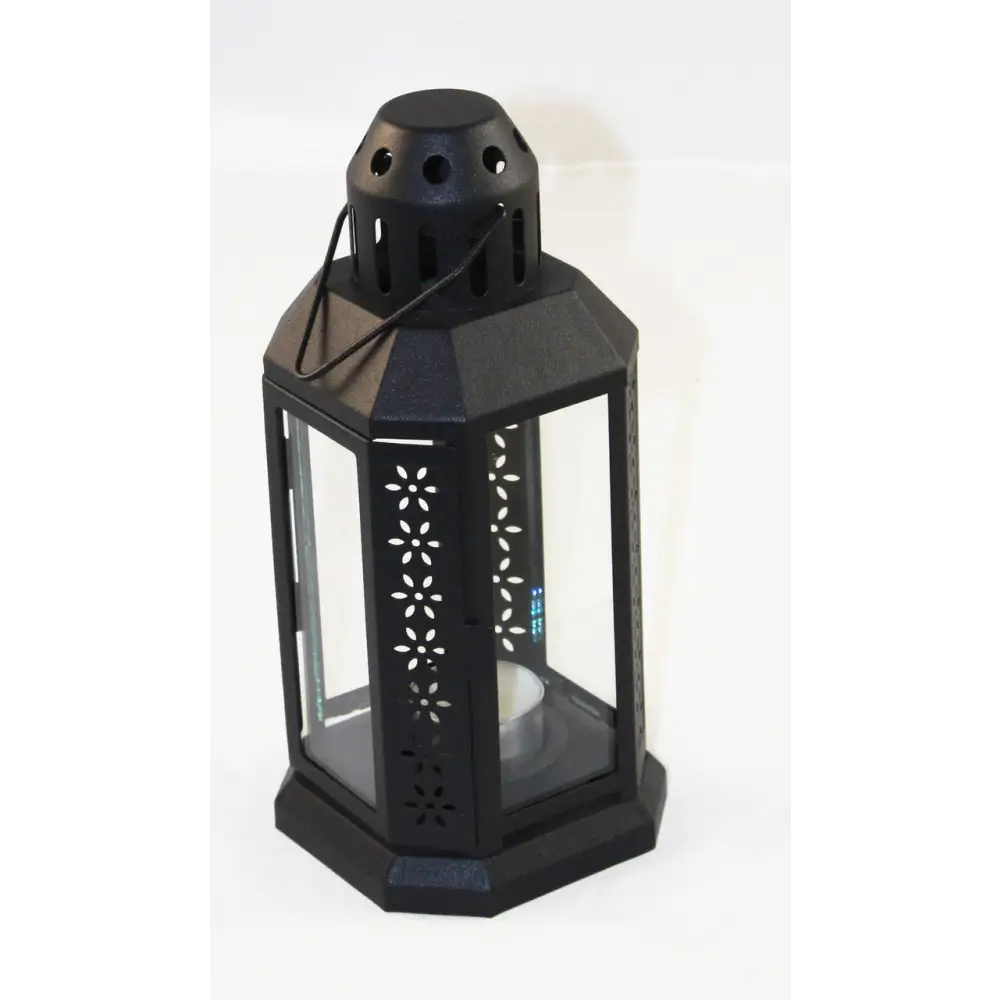 10 Pack of Black Metal Miners Lantern Summer Wedding Home Party Room Balconey Deck Decoration 21cm Tealight Candle