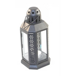 10 Pack of Dark Grey Metal Miners Lantern Summer Wedding Home Party Room Balconey Deck Decoration 21cm Tealight Candle