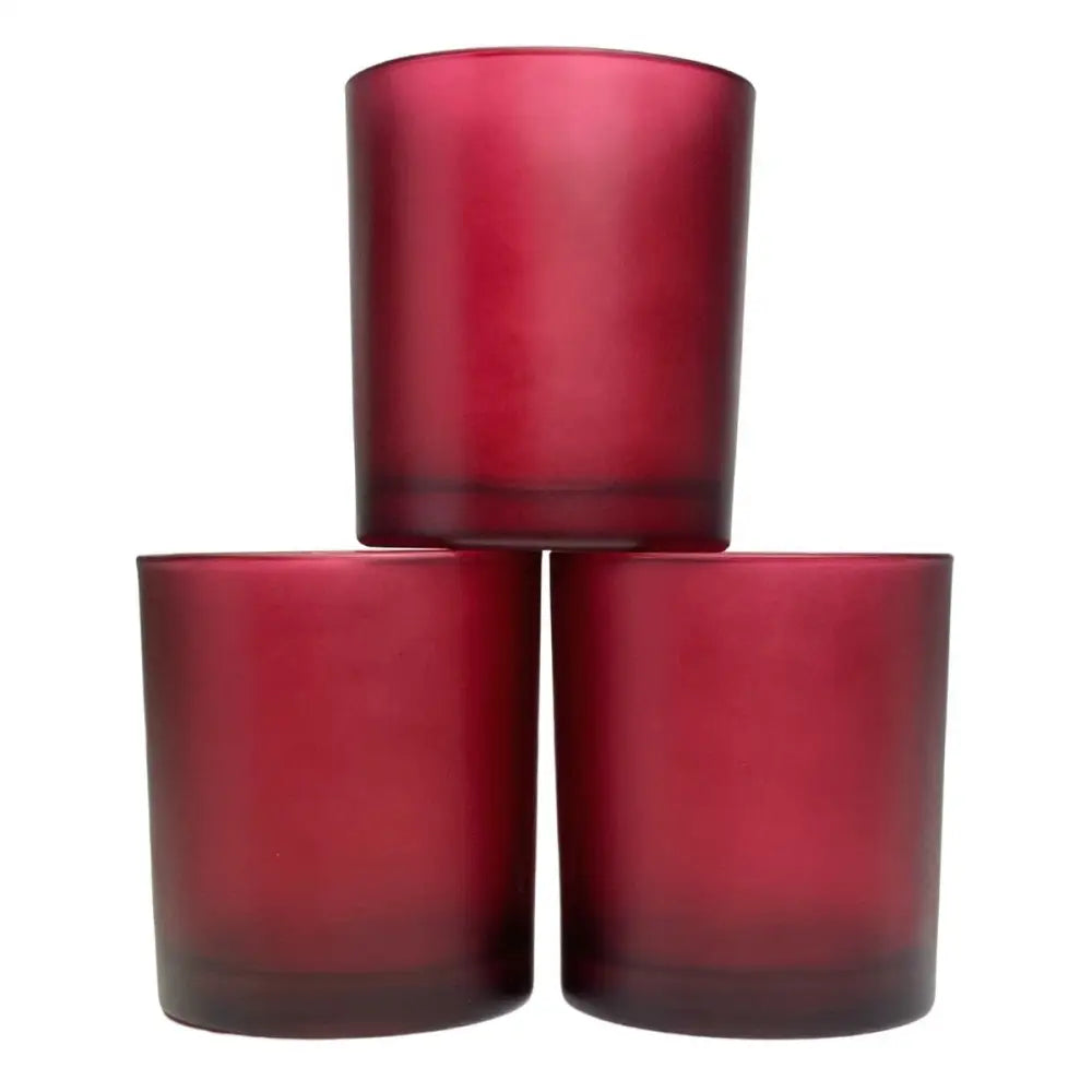 10 Pack Red Frosted Glass Votive Tealight Candle Holders Valentines Day Xmas Wedding Decor Glass Candlestick Party