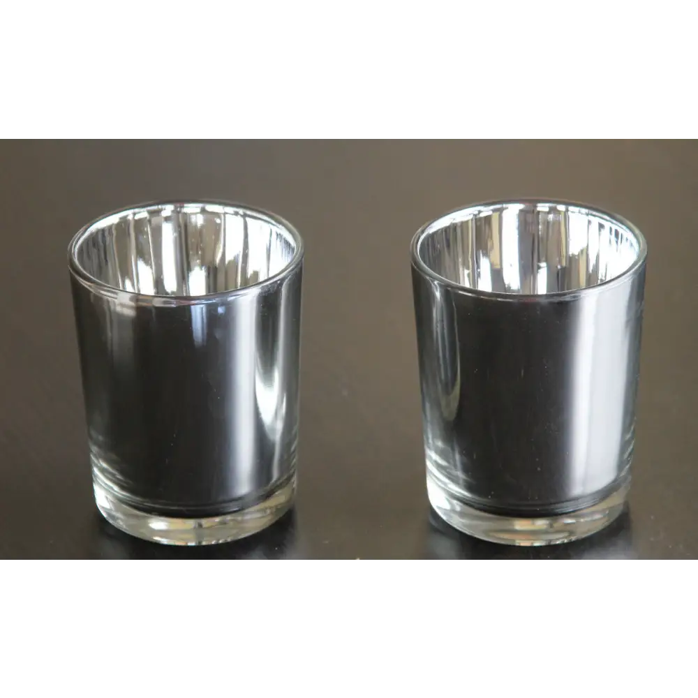 10 Pack Silver Mercury Glass Votive Candle Holders Set For Wedding Bridal And Baby Shower Party Function or Home Decor